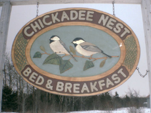 The Chickadee Nest sign